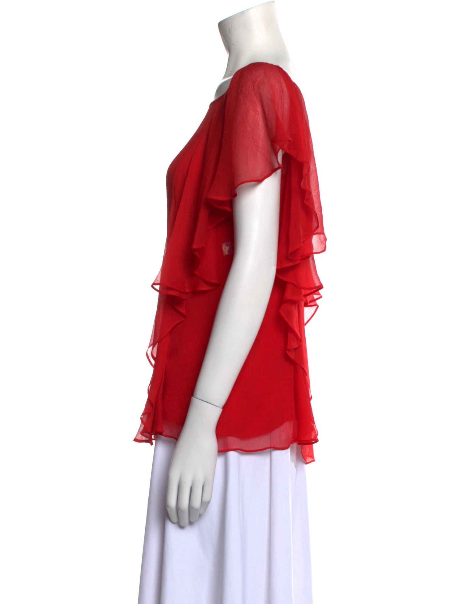 Diane von Furstenberg Silk Bateau Neckline Blouse