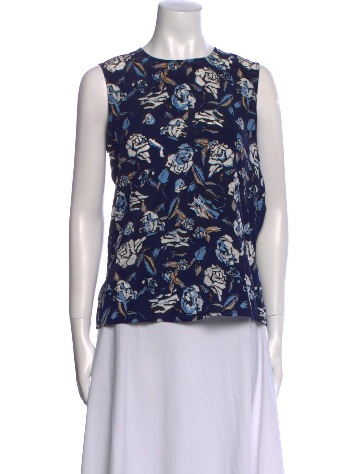 Diane von Furstenberg Silk Floral Print Blouse