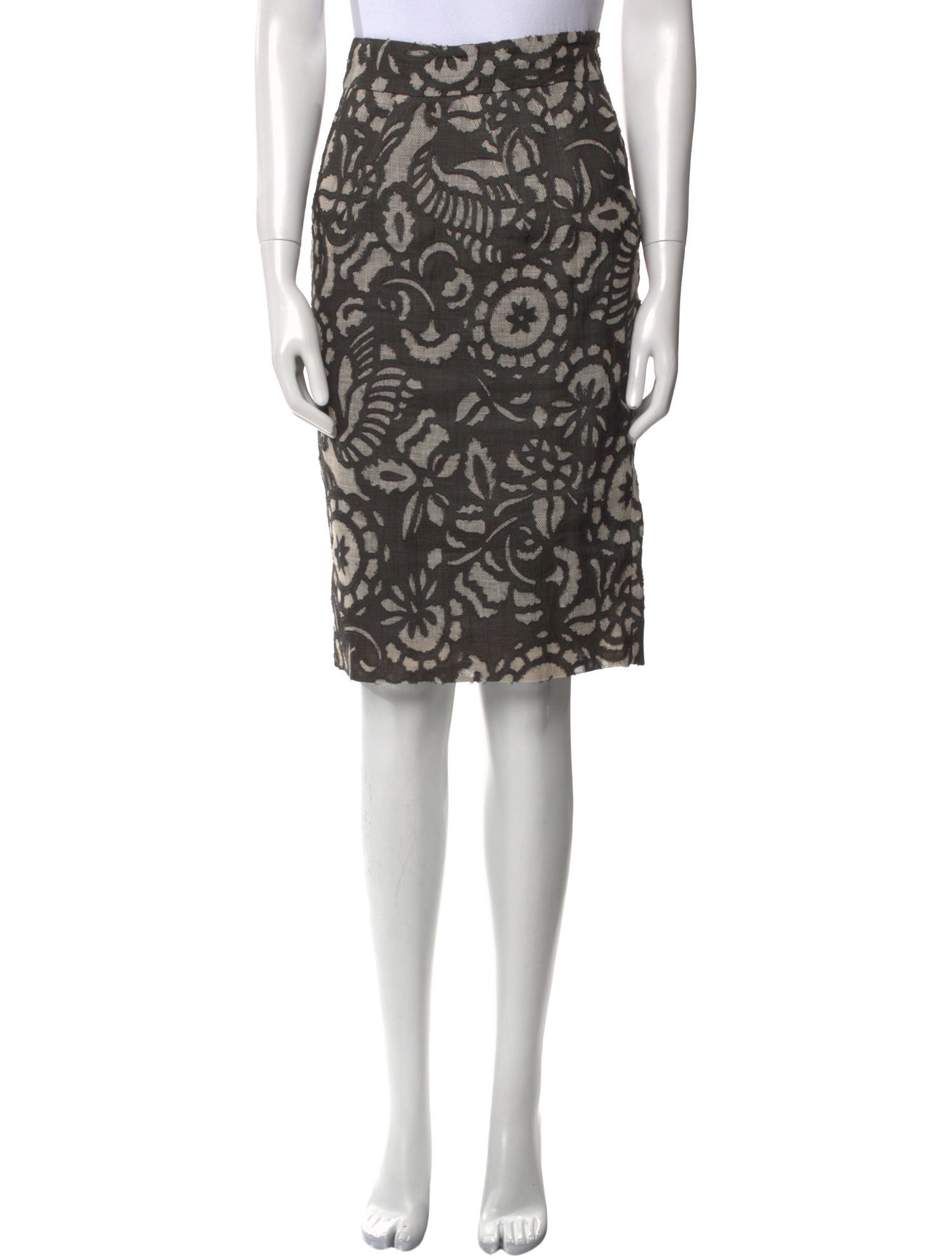 Diane von Furstenberg Linen Knee-Length Skirt