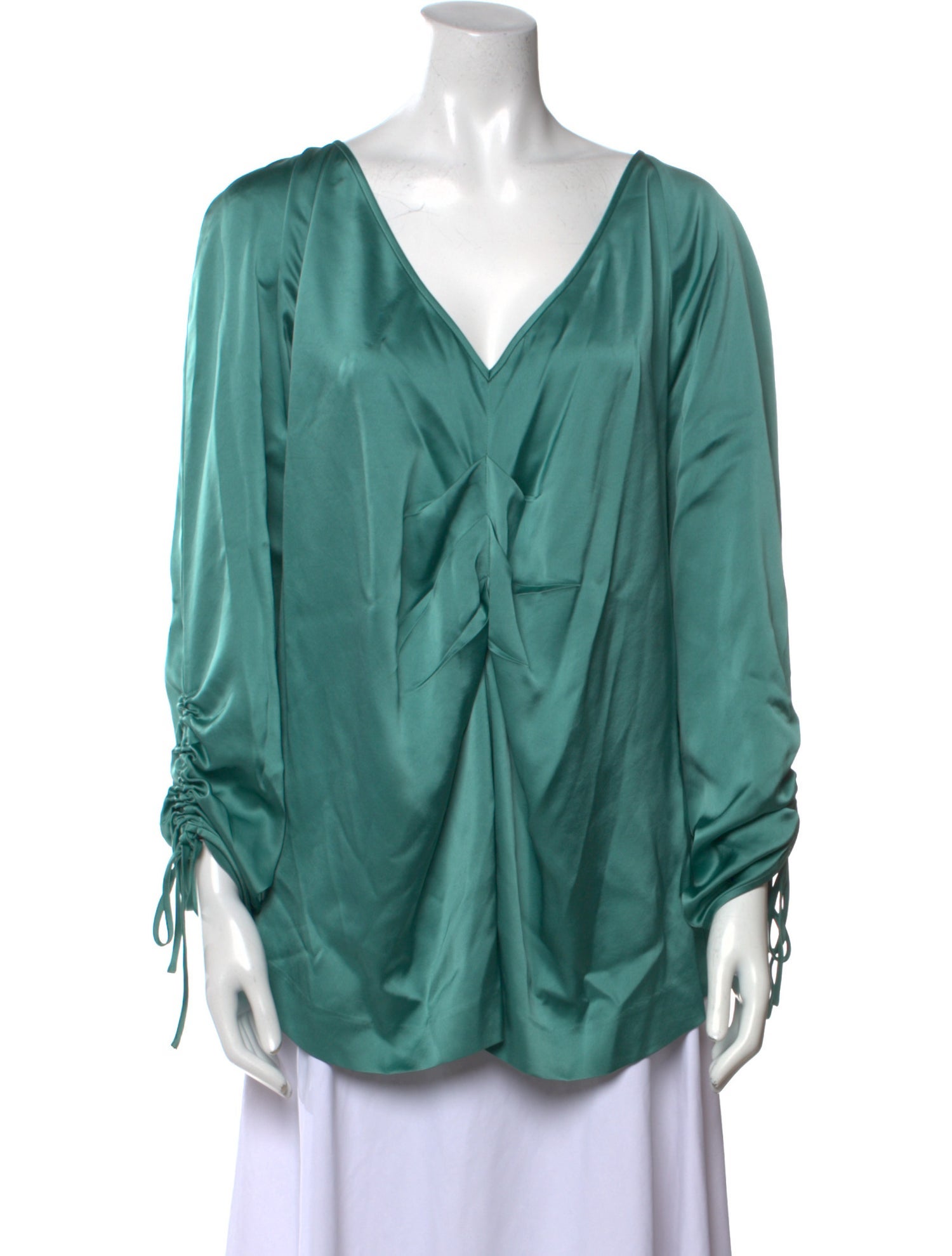 Diane von Furstenberg V-Neck Long Sleeve Blouse
