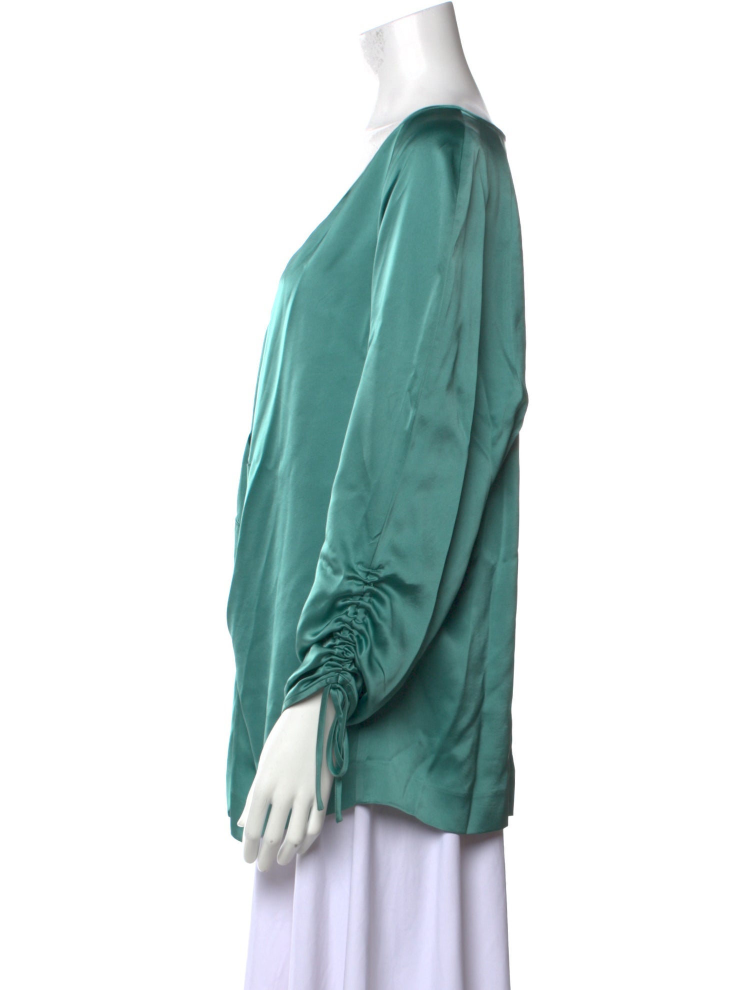 Diane von Furstenberg V-Neck Long Sleeve Blouse