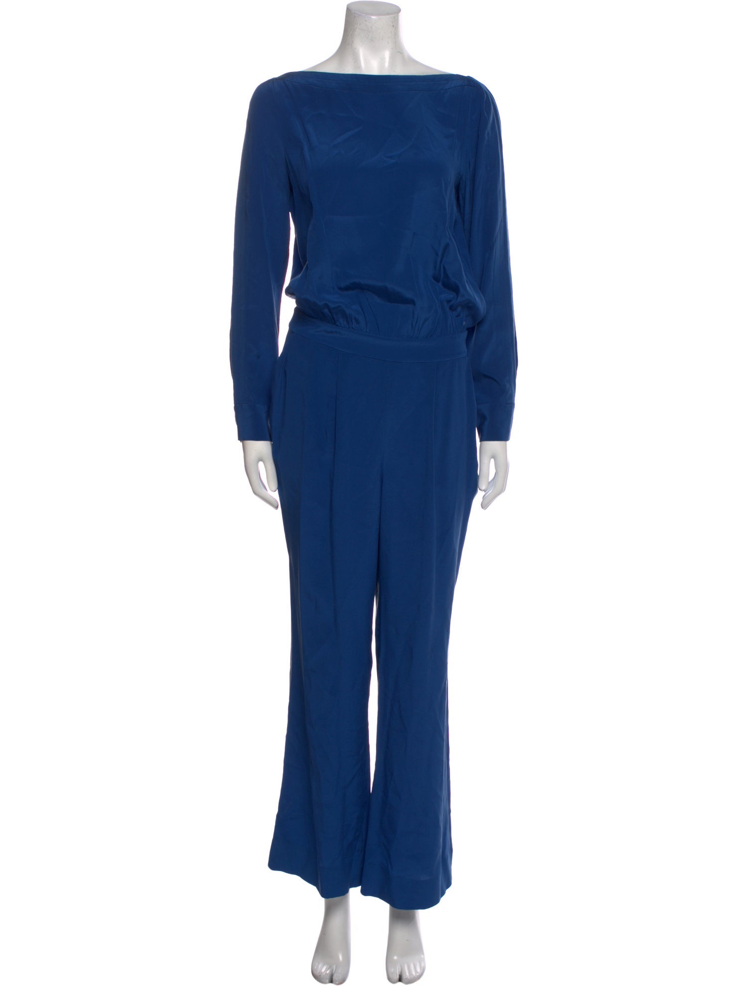Diane von Furstenberg Silk Bateau Neckline Jumpsuit
