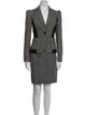 Diane von Furstenberg Wool Plaid Print Skirt Suit