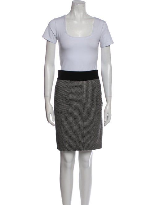 Diane von Furstenberg Wool Plaid Print Skirt Suit