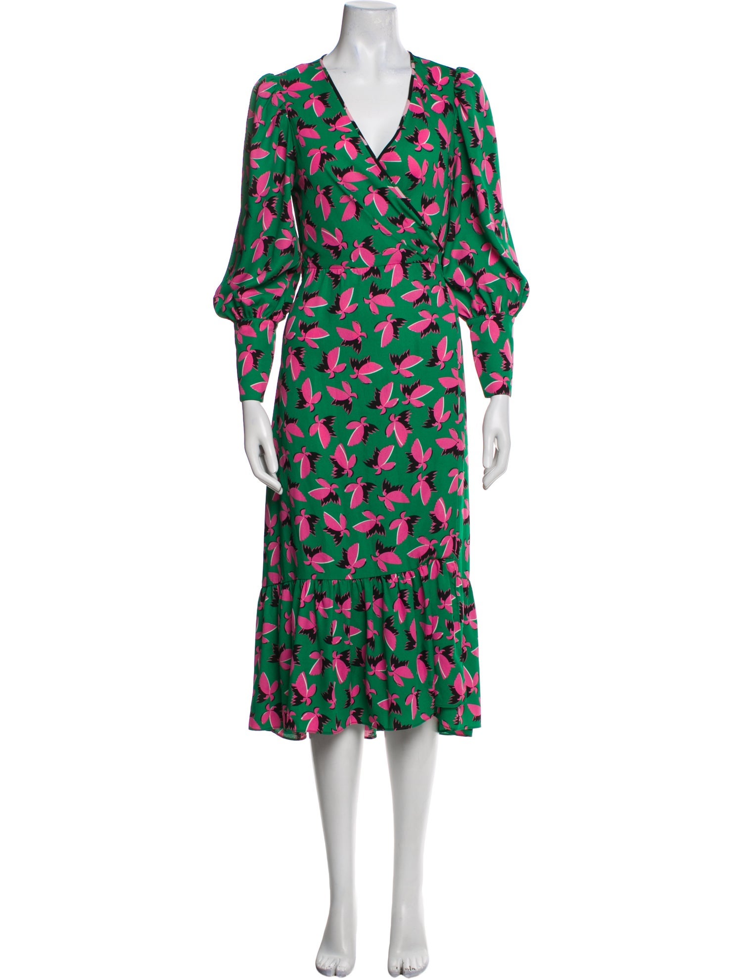 Diane von Furstenberg Printed Midi Length Dress