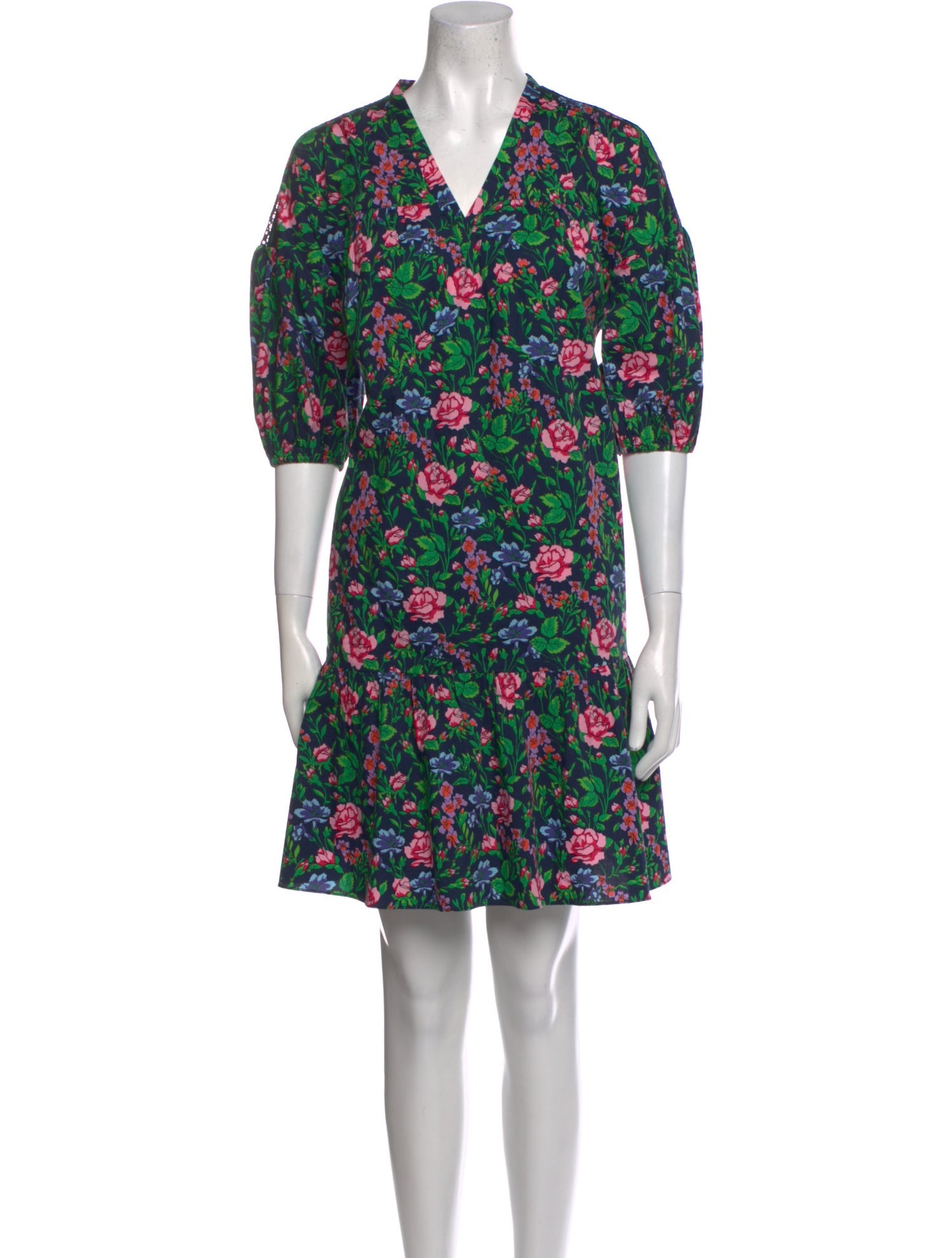 Diane von Furstenberg Floral Print Mini Dress