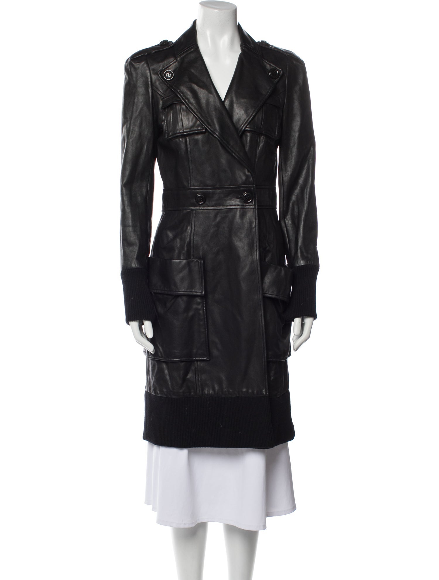 Diane von Furstenberg Vintage Leather Trench Coat
