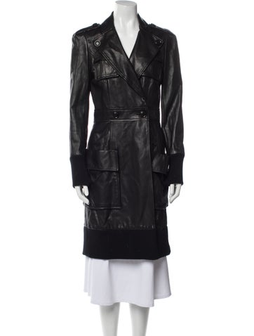 Diane von Furstenberg Coats Vintage Leather Trench Coat US 6 | M