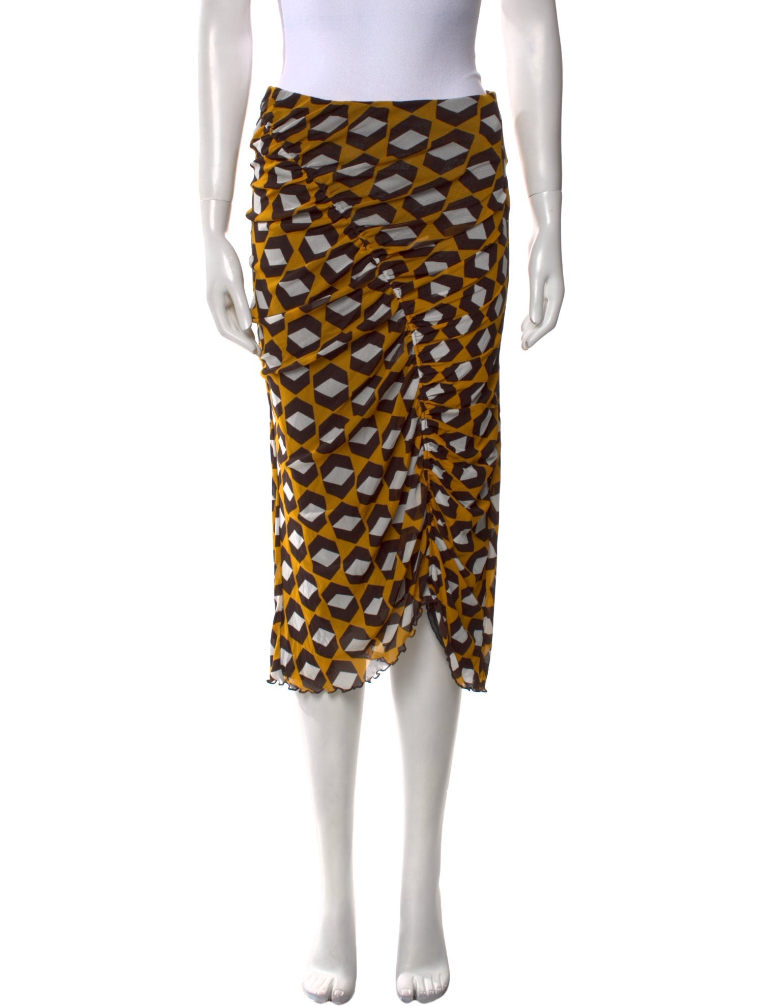 Diane von Furstenberg Nylon Midi Length Skirt w/ Tags