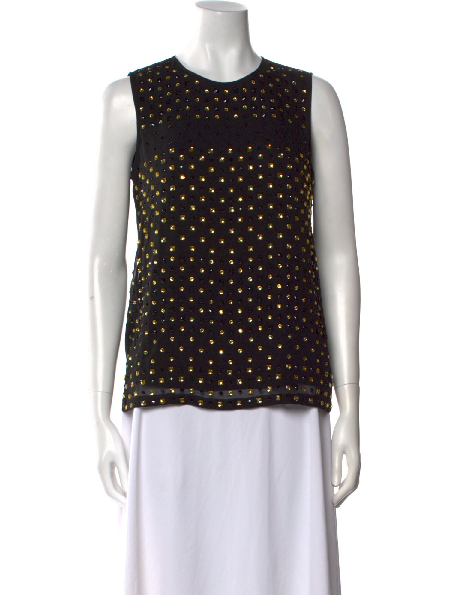 Diane von Furstenberg Silk Polka Dot Print Top