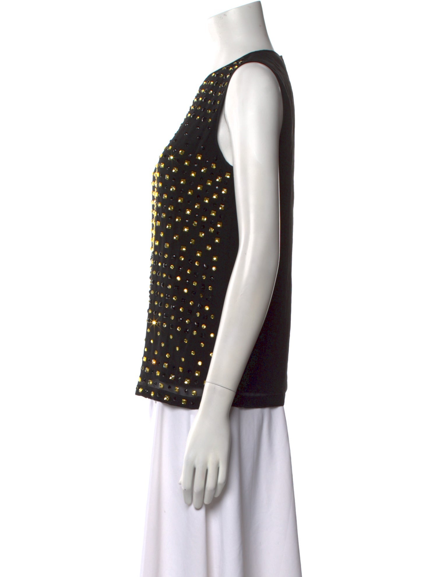 Diane von Furstenberg Silk Polka Dot Print Top