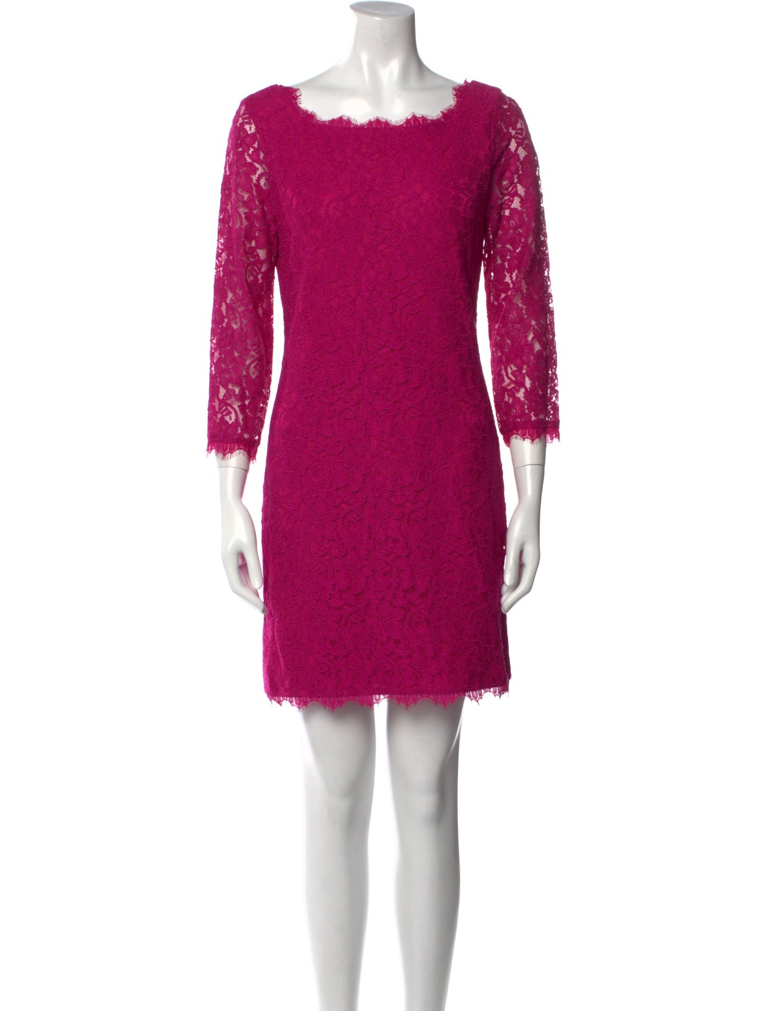Diane von Furstenberg Lace Pattern Mini Dress