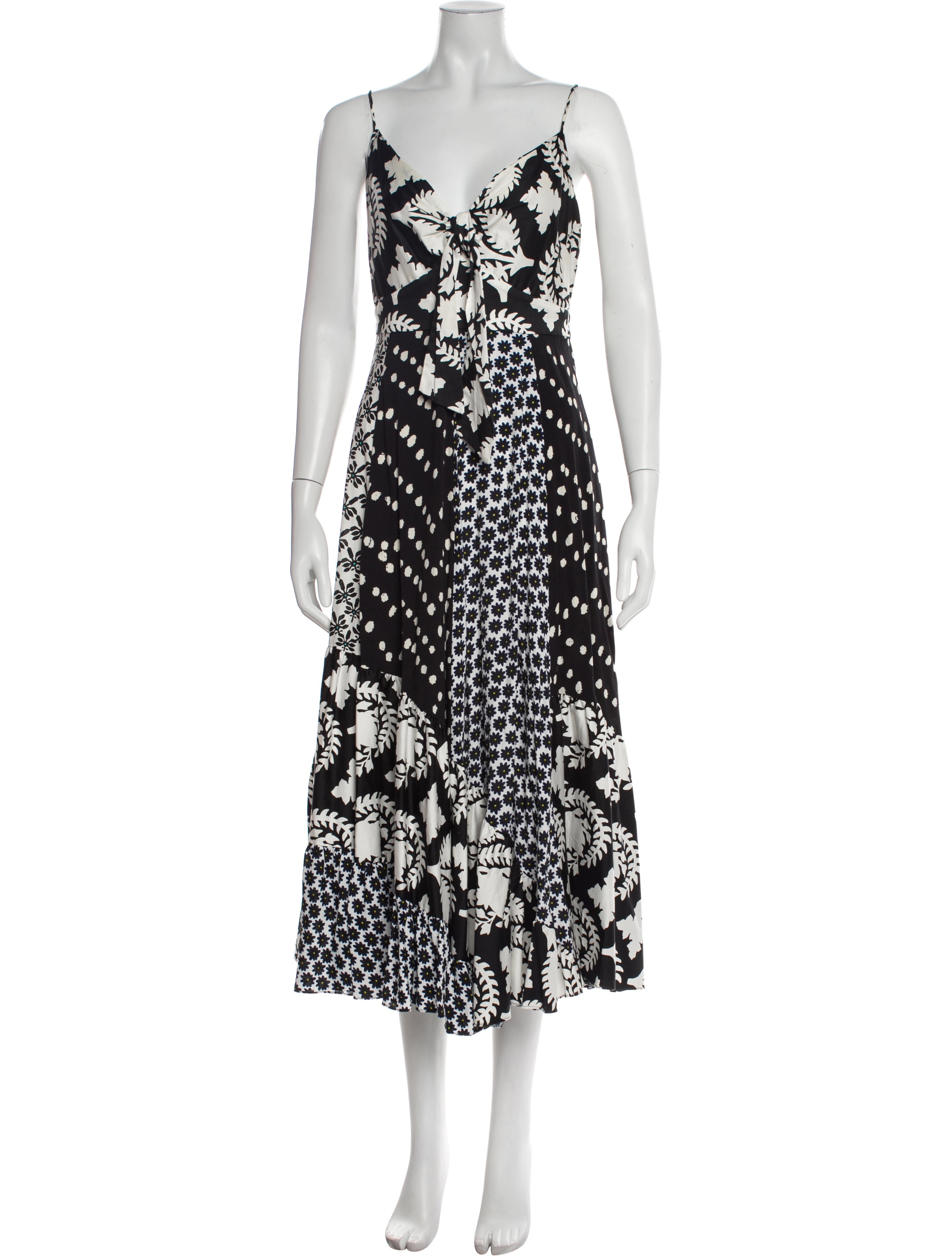 Diane von Furstenberg Floral Print Midi Length Dress