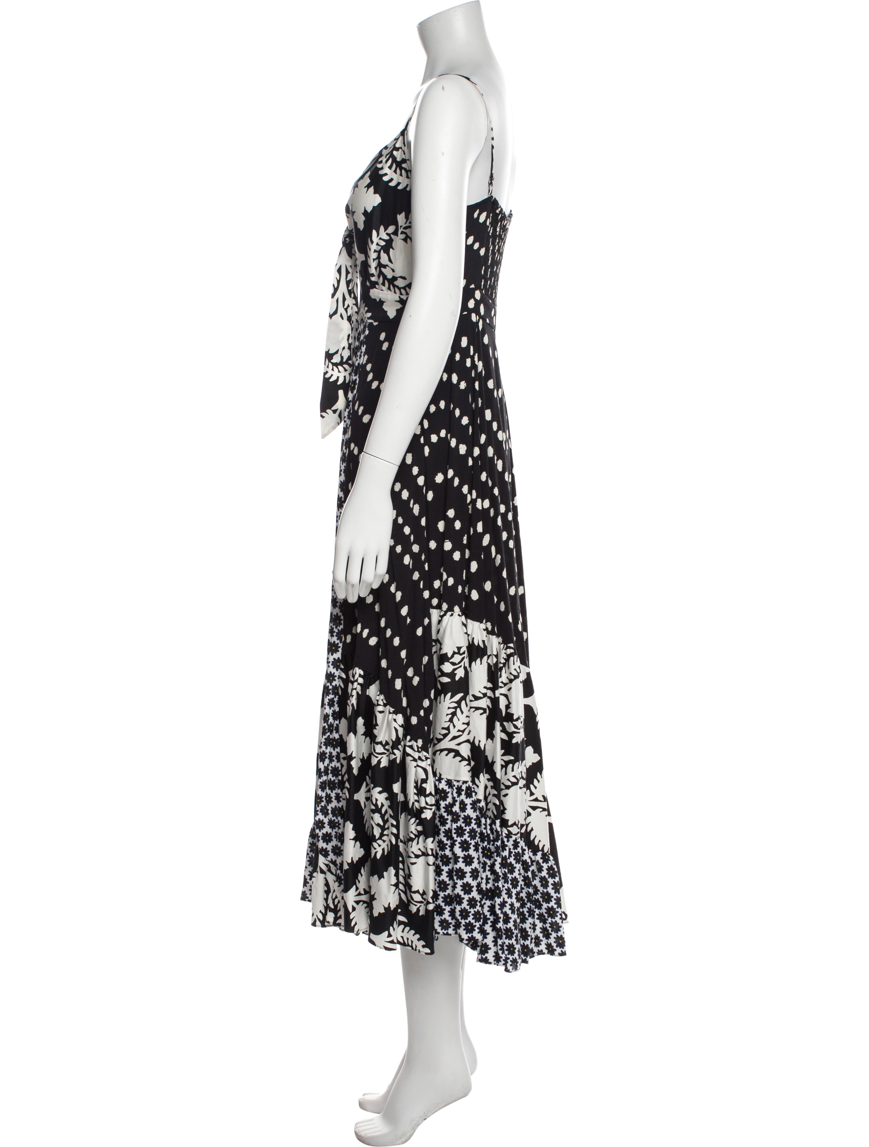 Diane von Furstenberg Floral Print Midi Length Dress