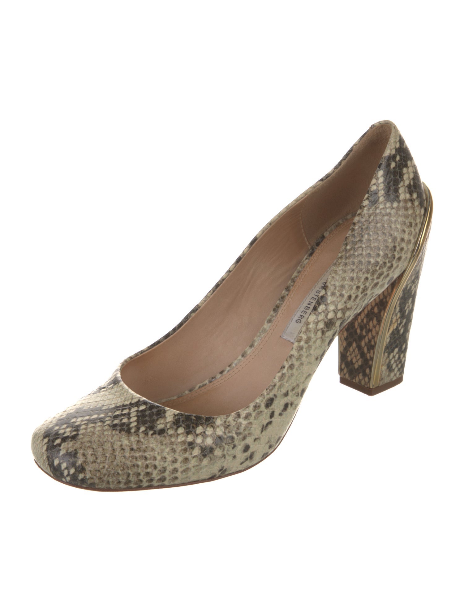 Diane von Furstenberg Leather Animal Print Pumps