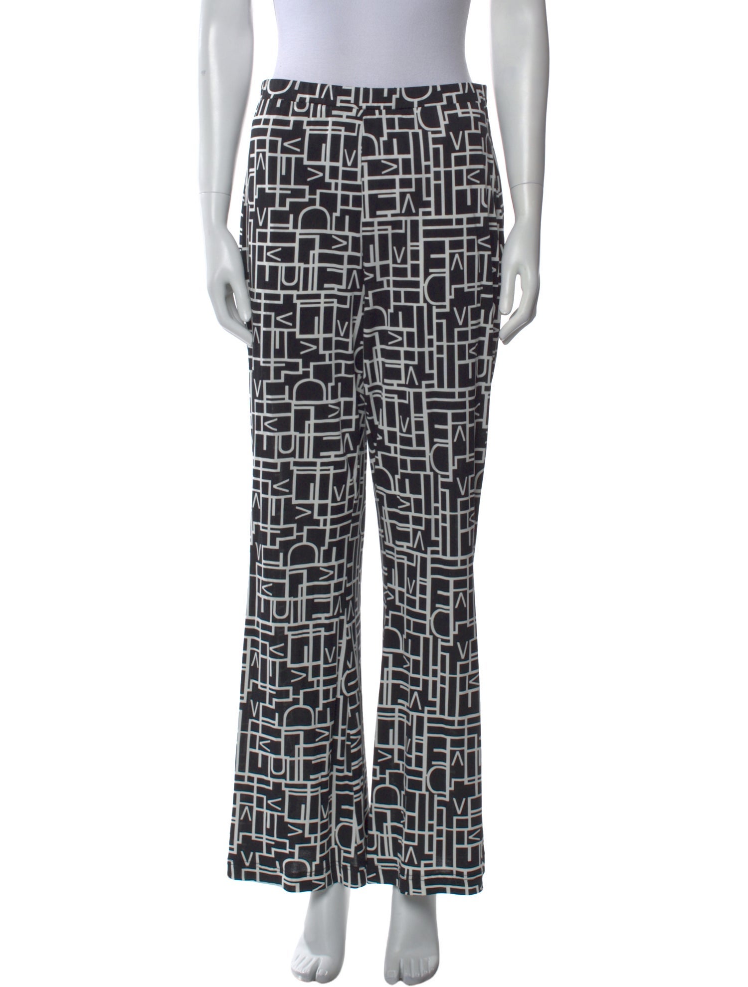 Diane von Furstenberg Printed Wide Leg Pants