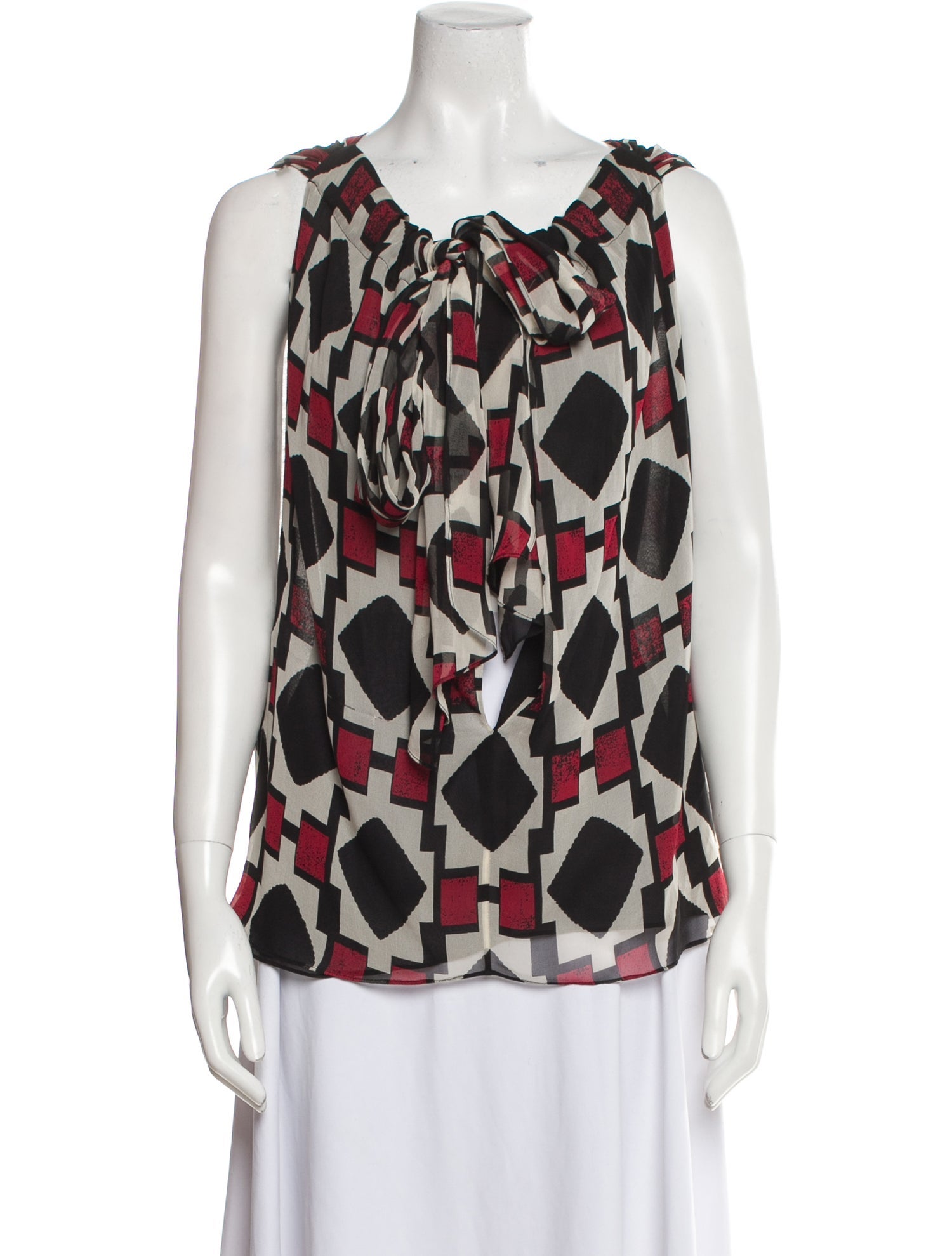 Diane von Furstenberg Silk Printed Blouse