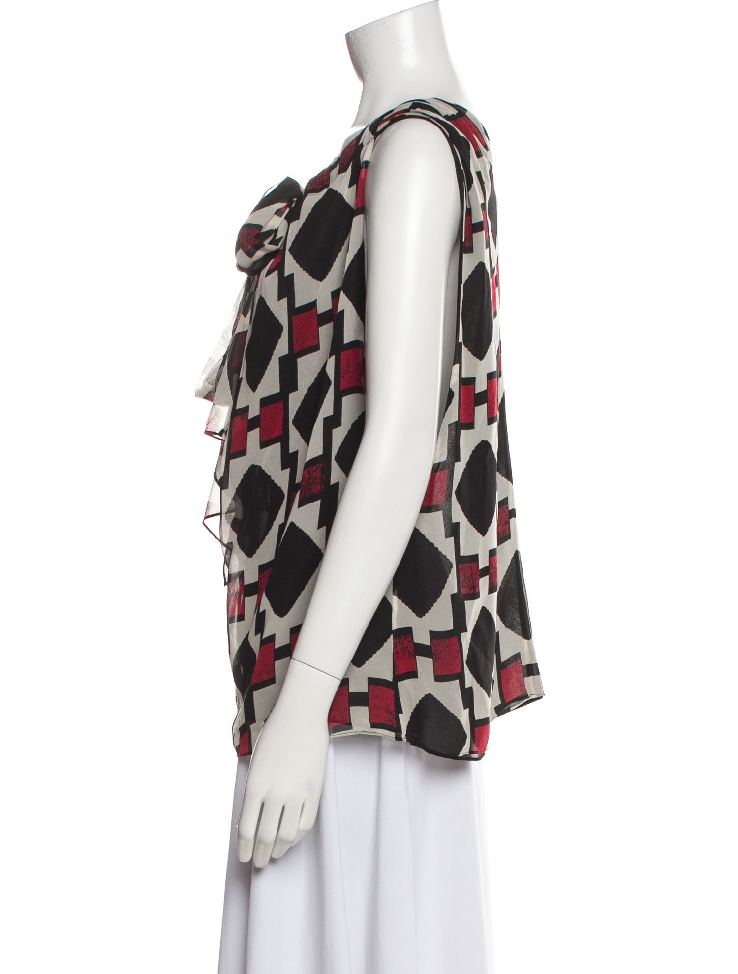 Diane von Furstenberg Silk Printed Blouse