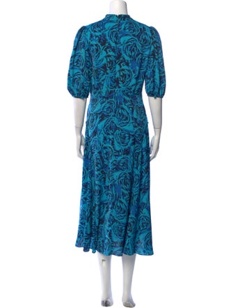 Diane von Furstenberg Floral Print Long Dress