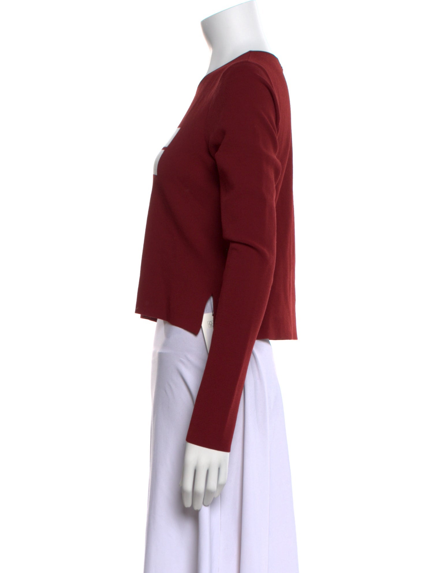 Diane von Furstenberg Graphic Print Crew Neck Crop Top