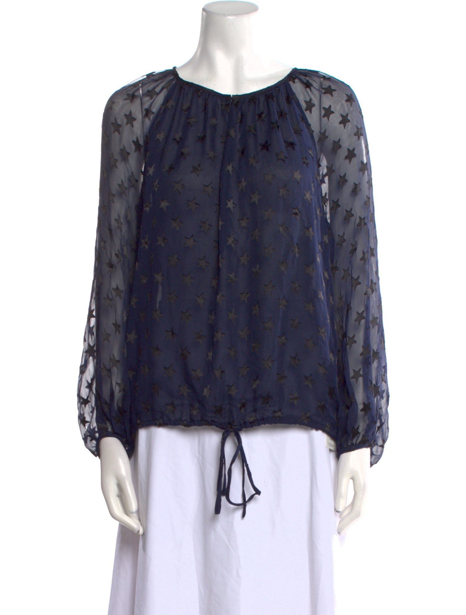 Diane von Furstenberg Printed Bateau Neckline Blouse