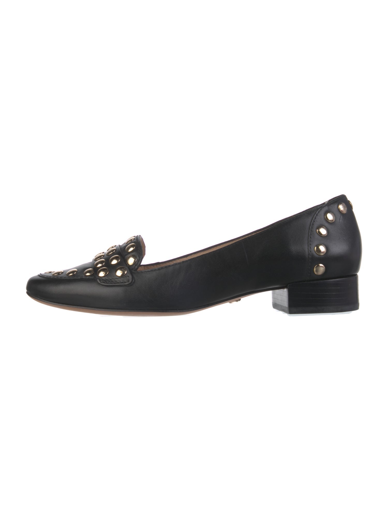 Diane von Furstenberg Leather Studded Accents Pumps