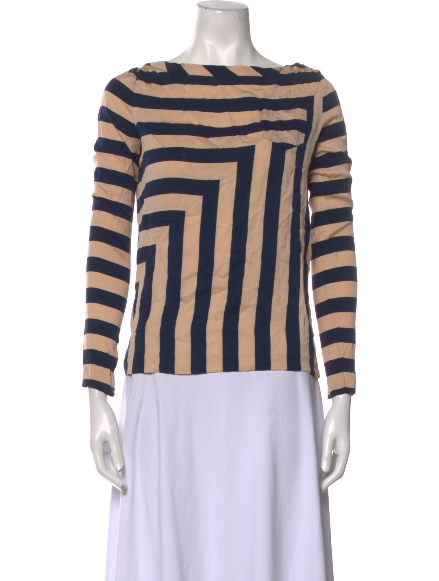 Diane von Furstenberg Silk Striped Top