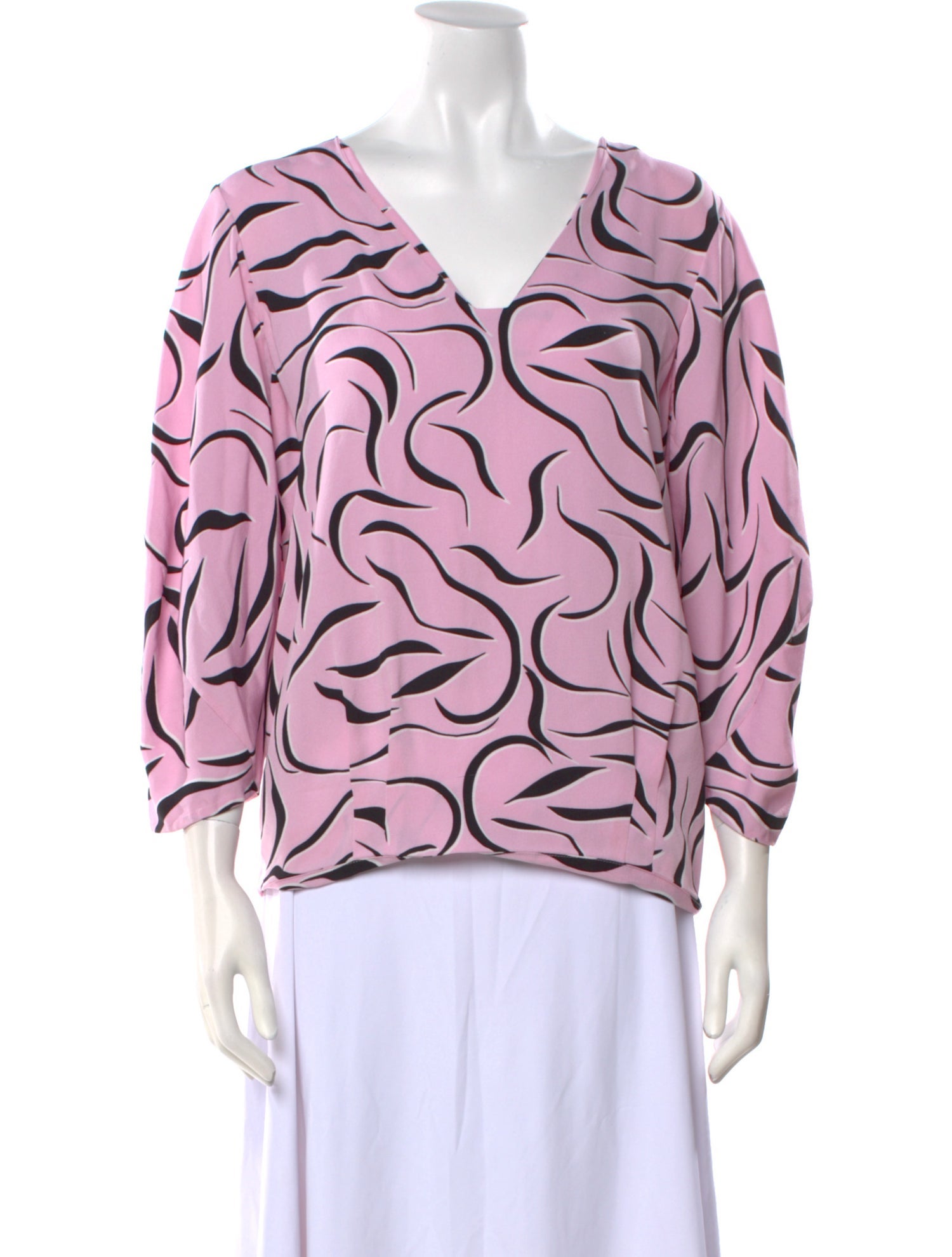 Diane von Furstenberg Silk Printed Blouse