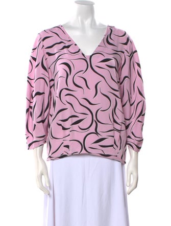 Diane von Furstenberg Silk Printed Blouse