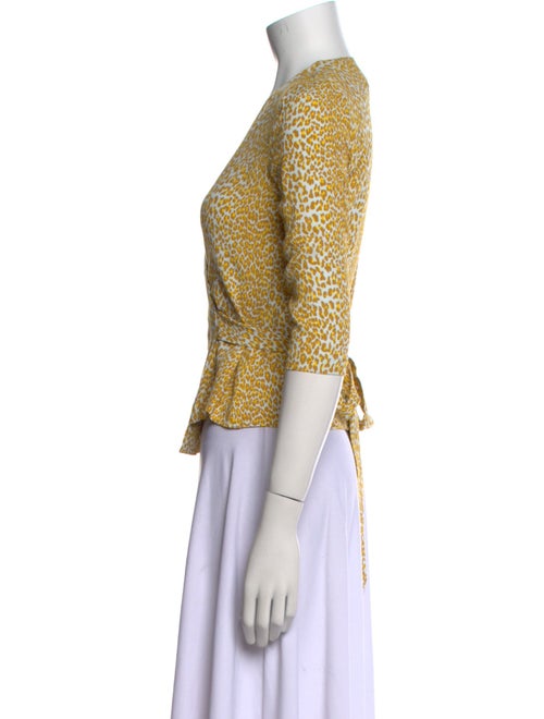 Diane von Furstenberg Printed V-Neck Crop Top