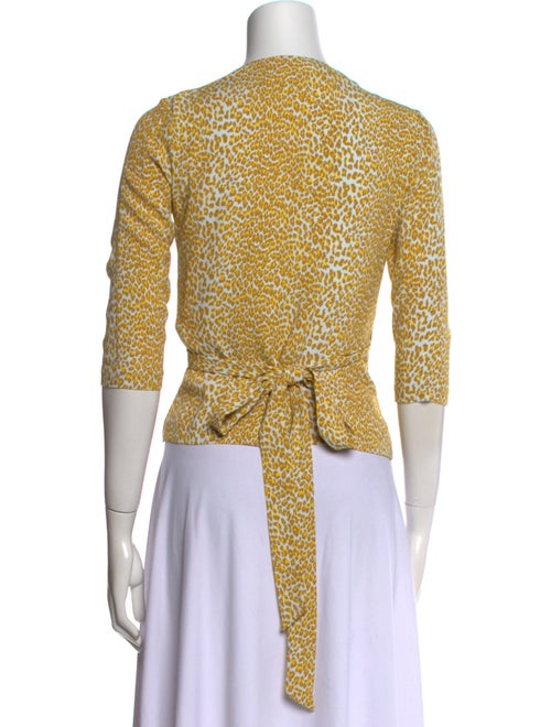 Diane von Furstenberg Printed V-Neck Crop Top