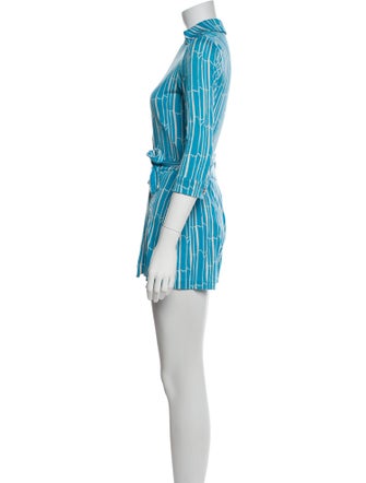 Diane von Furstenberg Silk Striped Romper