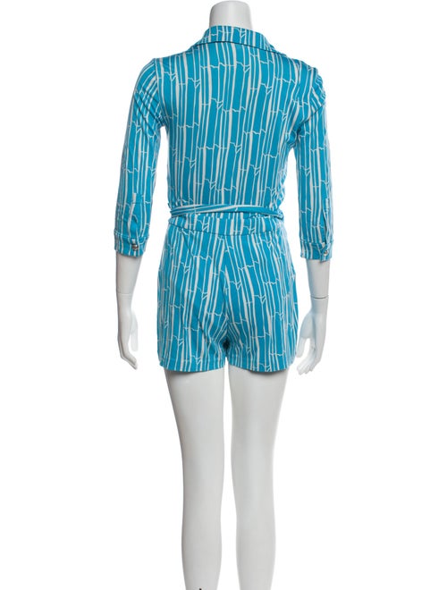 Diane von Furstenberg Silk Striped Romper