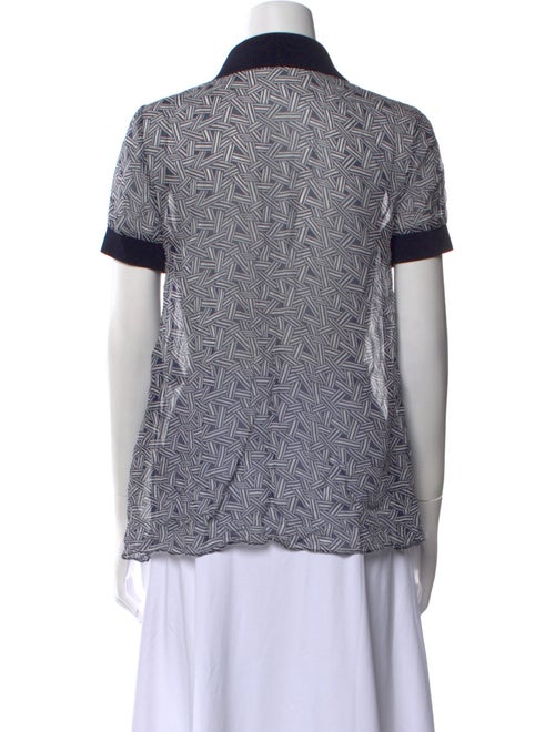 Diane von Furstenberg Silk Printed Button-Up Top