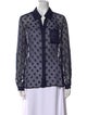 Diane von Furstenberg Lace Pattern Long Sleeve Button-Up Top