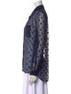 Diane von Furstenberg Lace Pattern Long Sleeve Button-Up Top
