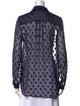 Diane von Furstenberg Lace Pattern Long Sleeve Button-Up Top