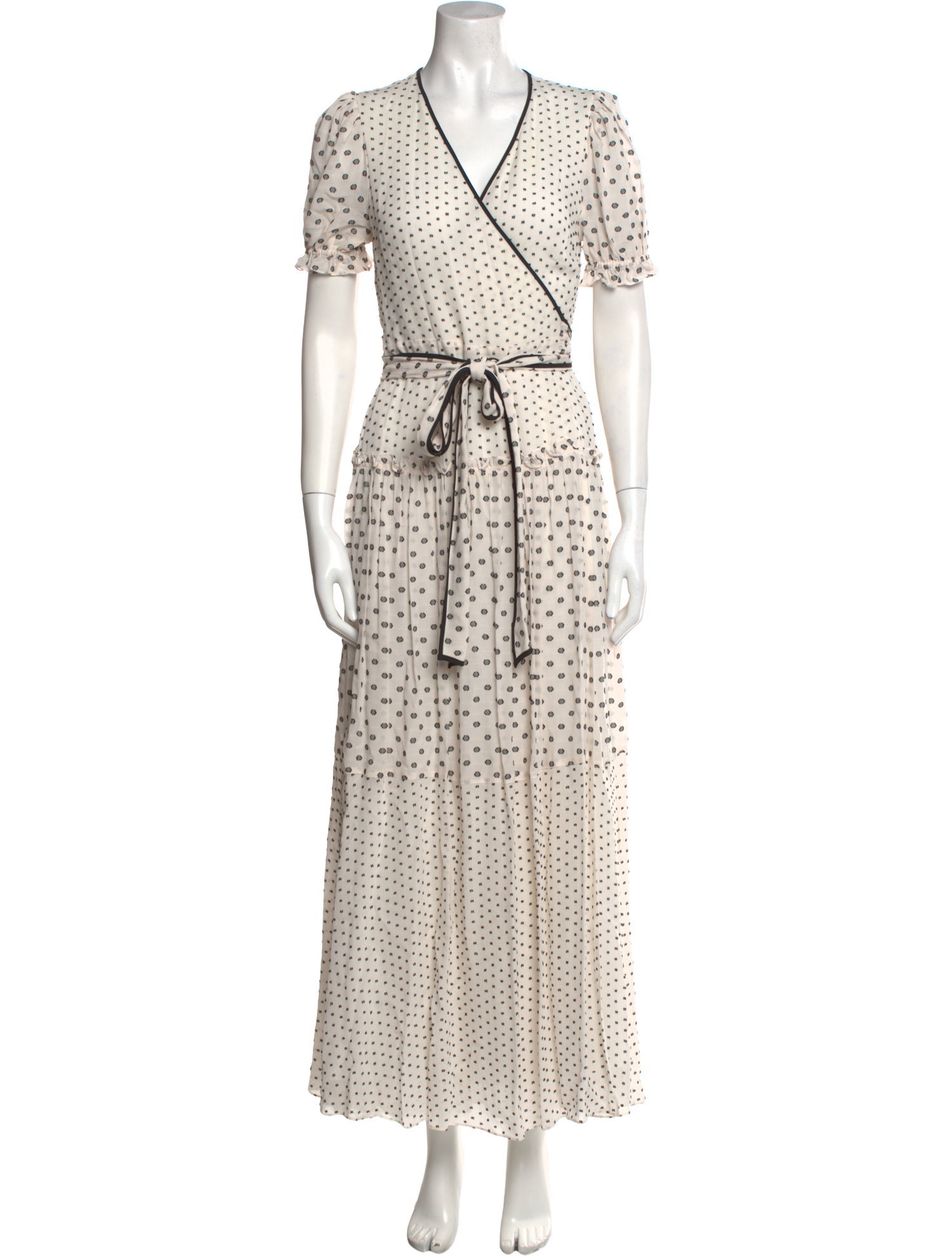 Diane von Furstenberg Polka Dot Print Long Dress