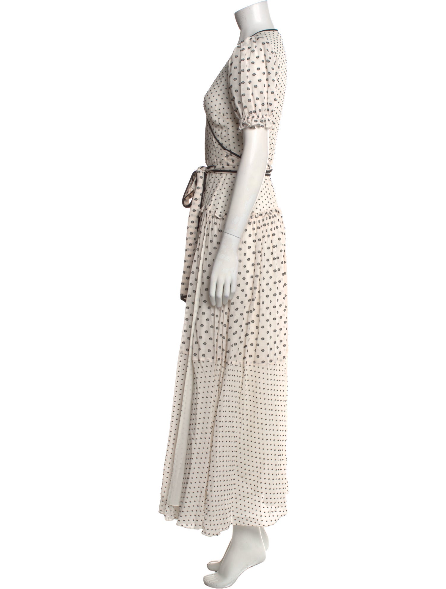 Diane von Furstenberg Polka Dot Print Long Dress
