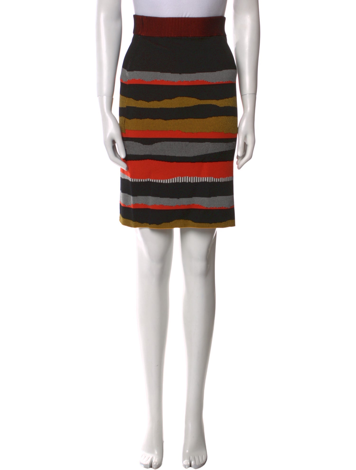Diane von Furstenberg Striped Knee-Length Skirt