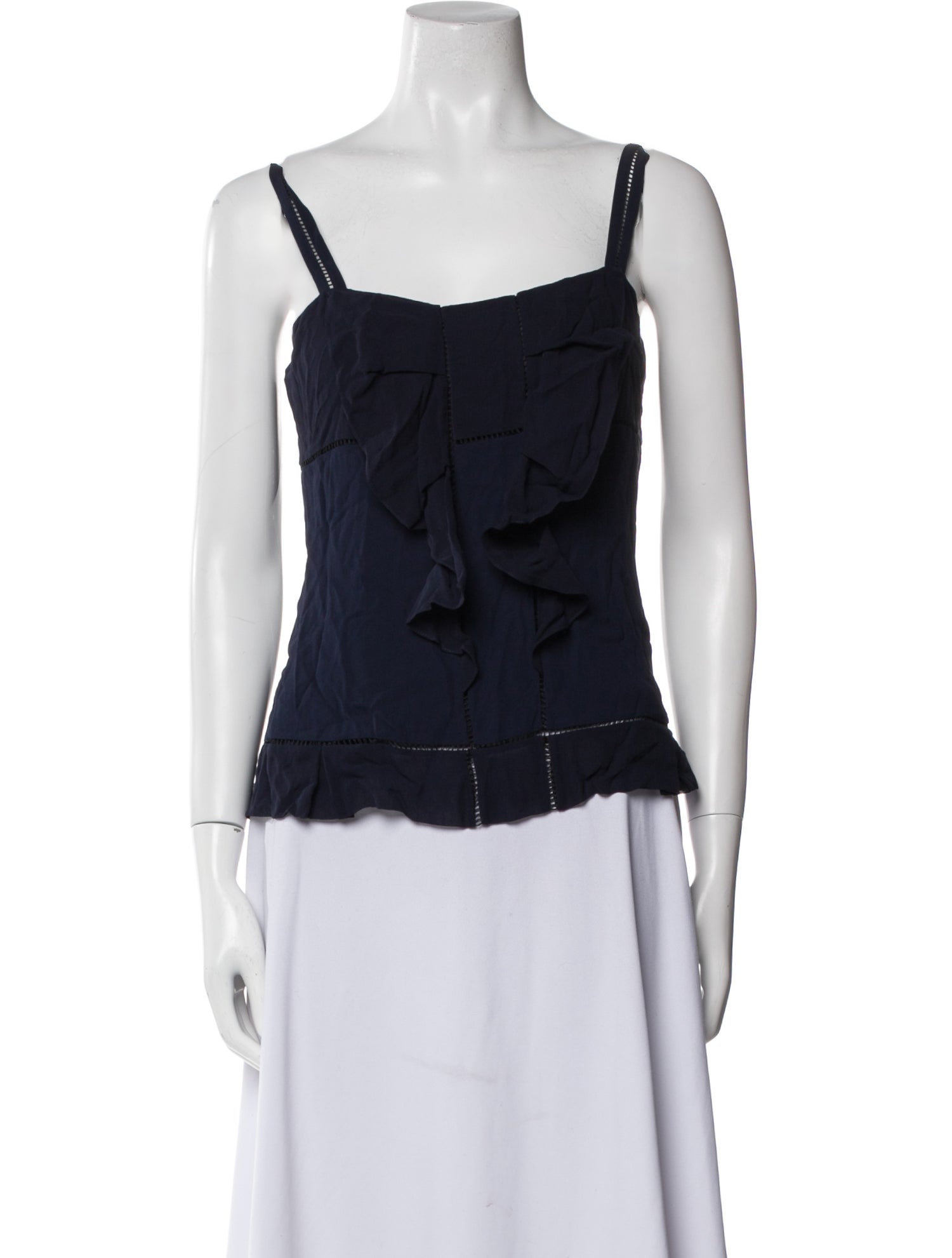 Diane von Furstenberg Silk Square Neckline Top