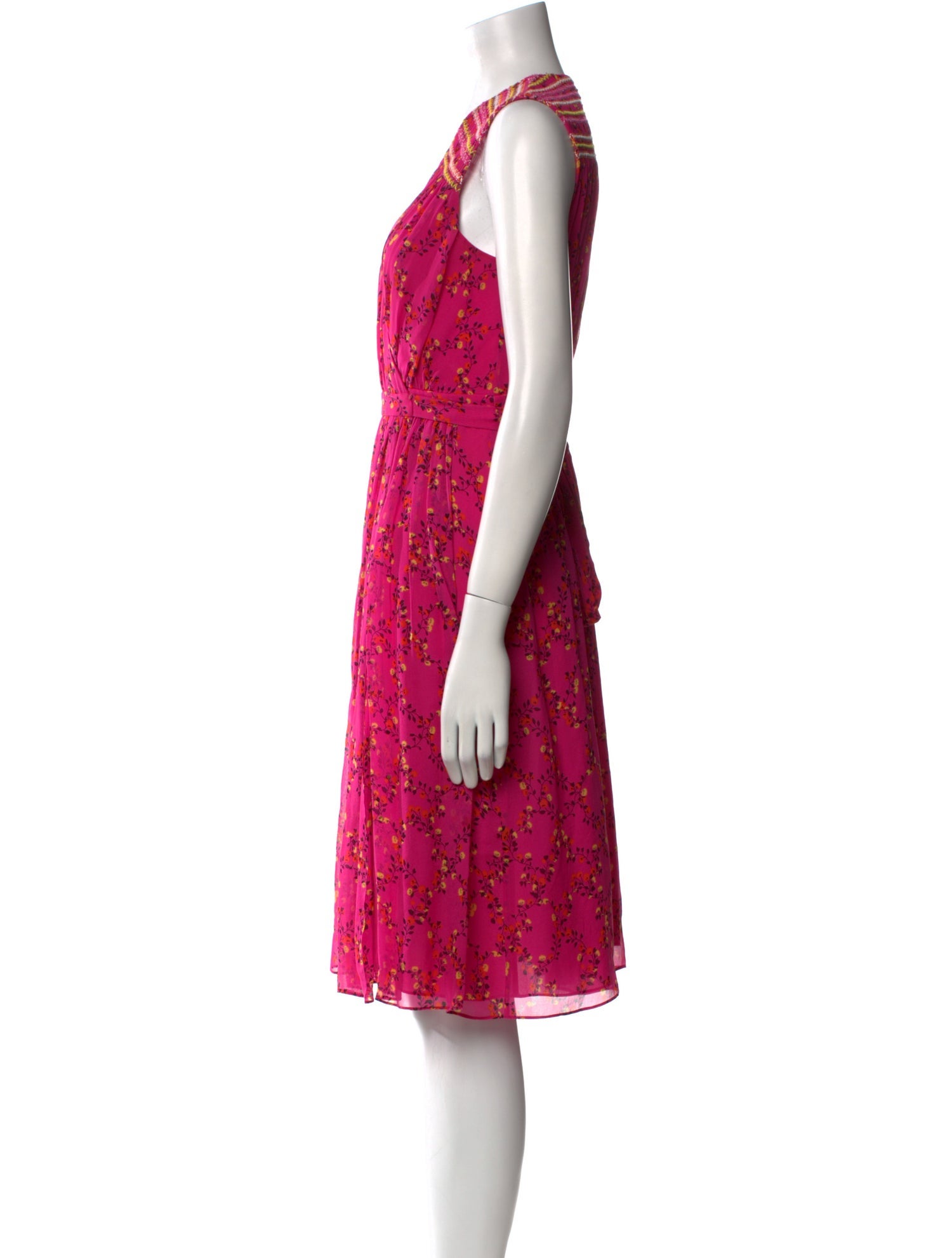 Diane von Furstenberg Floral Print Knee-Length Dress