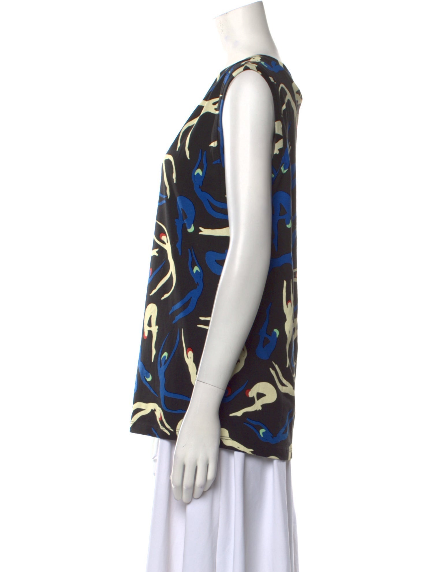 Diane von Furstenberg Printed V-Neck Blouse w/ Tags