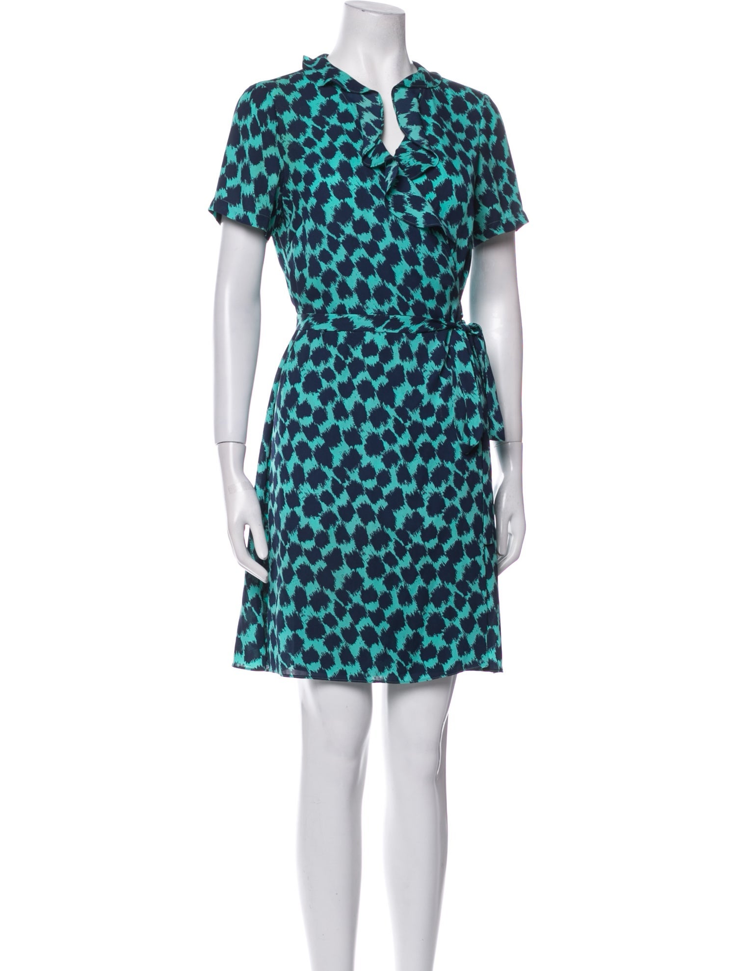 Diane von Furstenberg Animal Print Knee-Length Dress