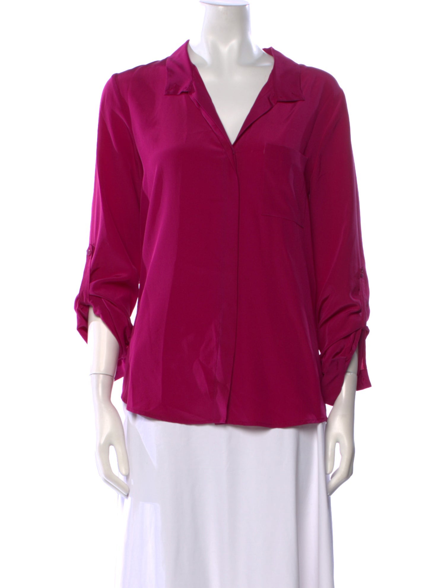 Diane von Furstenberg Silk V-Neck Blouse