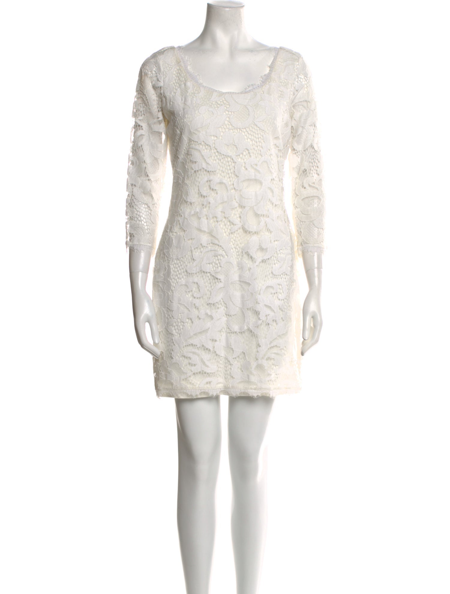 Diane von Furstenberg Lace Pattern Mini Dress