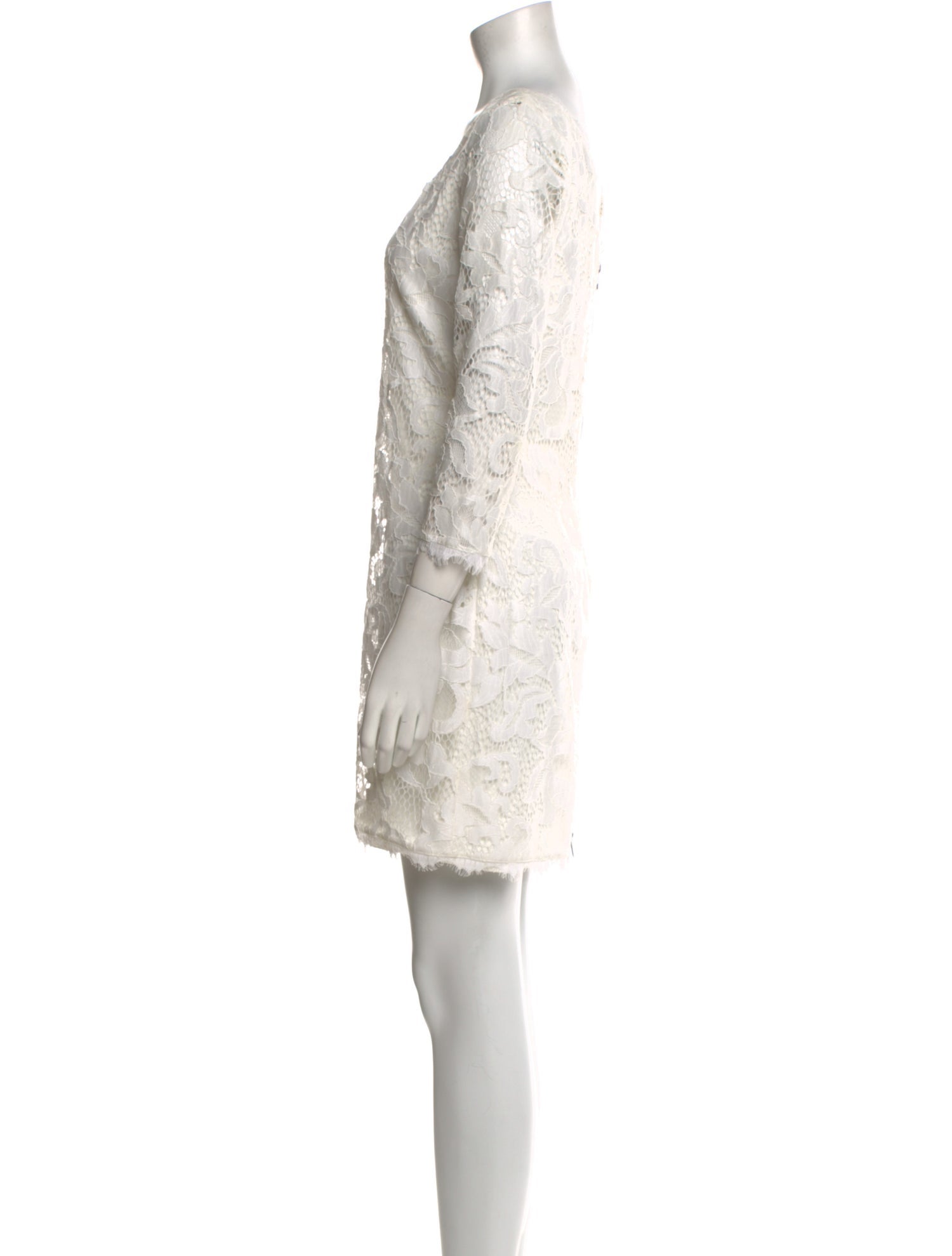 Diane von Furstenberg Lace Pattern Mini Dress