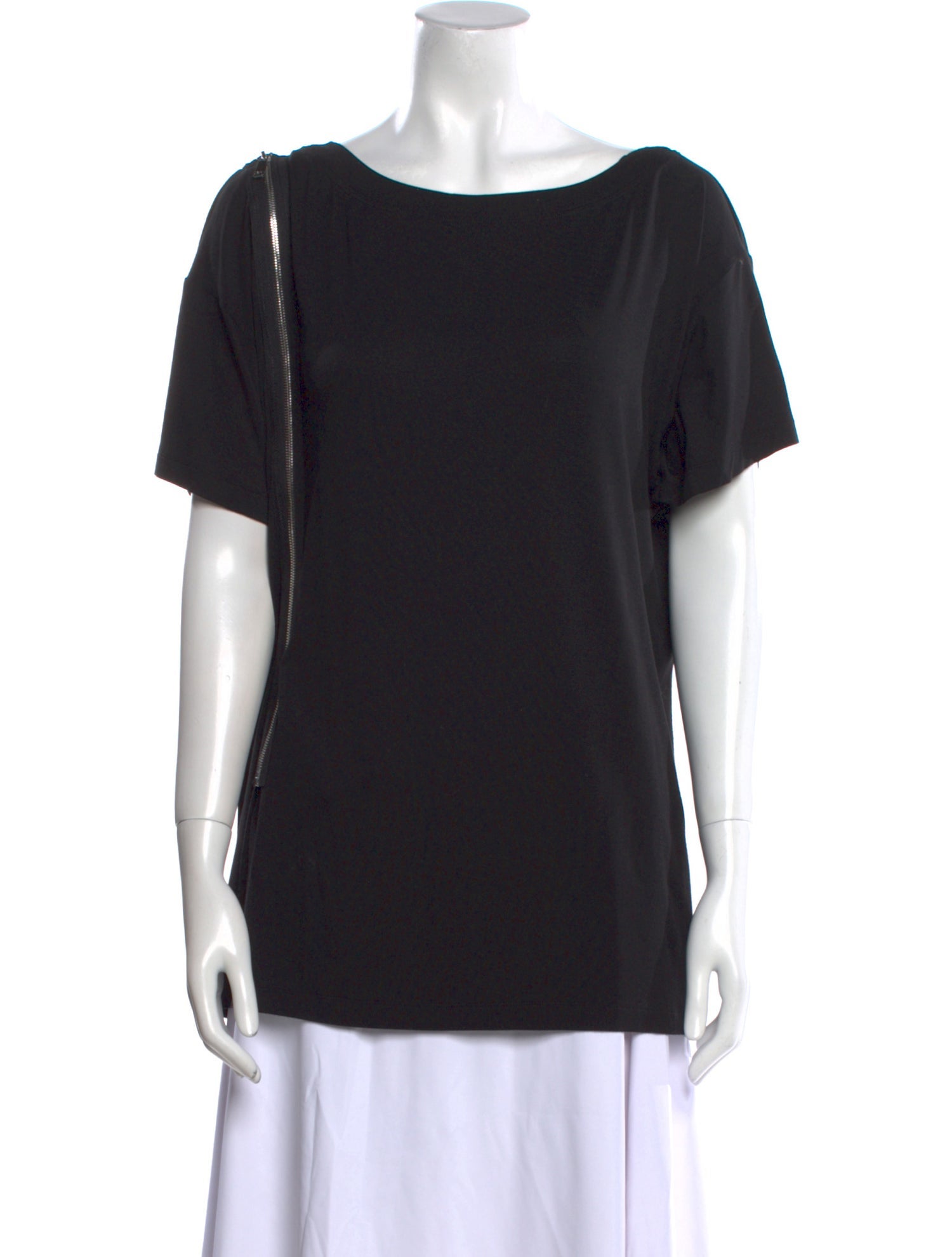 Diane von Furstenberg Bateau Neckline Short Sleeve T-Shirt