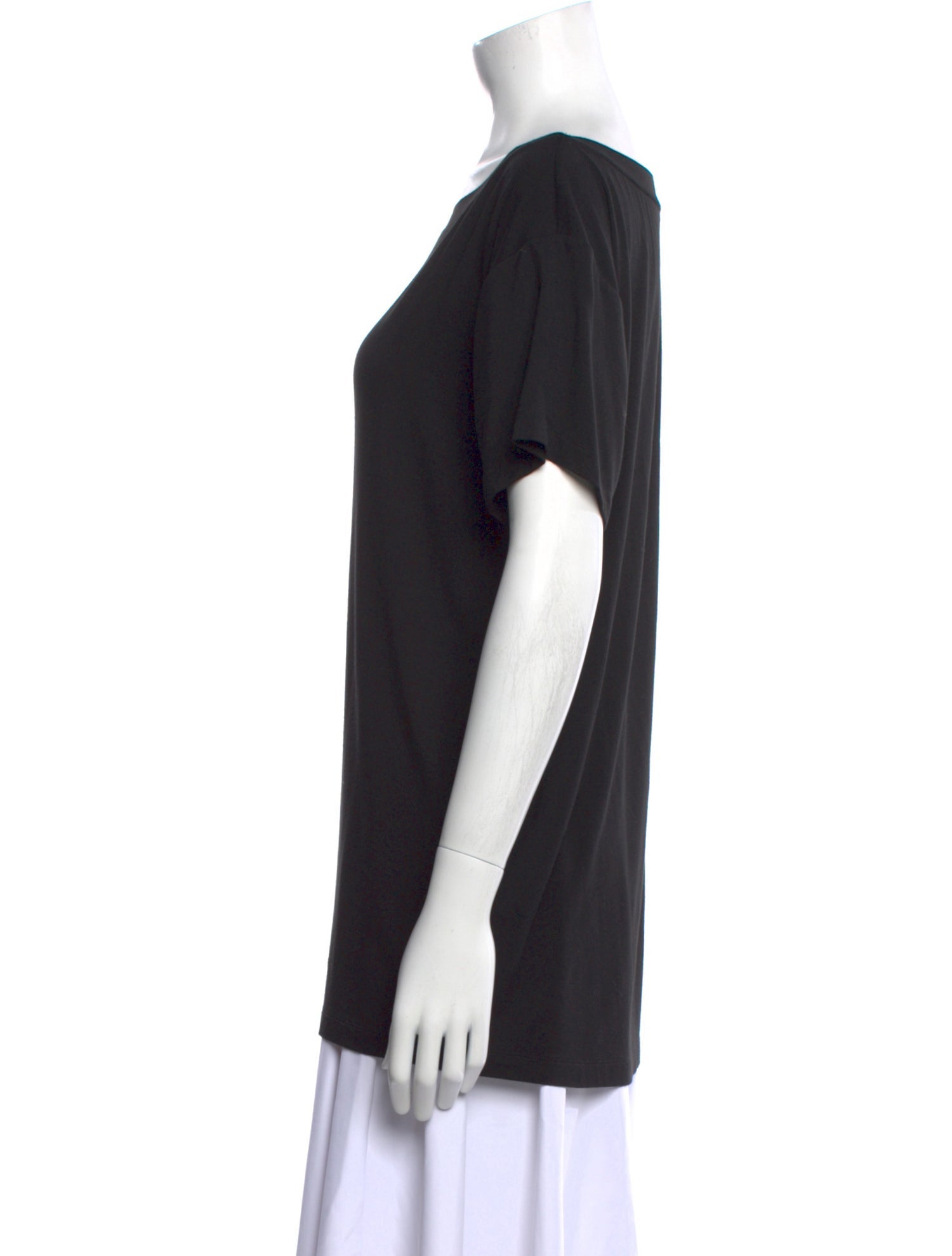 Diane von Furstenberg Bateau Neckline Short Sleeve T-Shirt