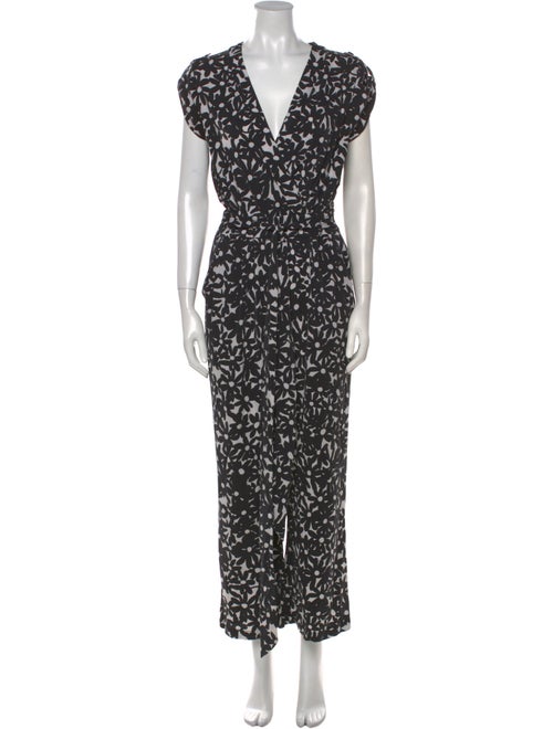 Diane von Furstenberg Printed V-Neck Jumpsuit